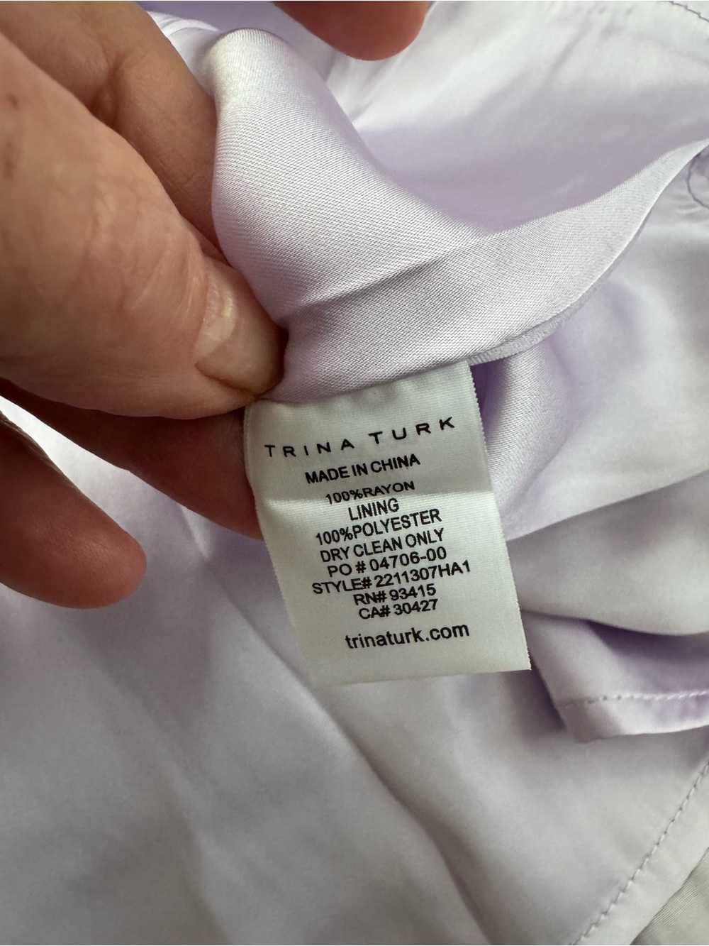 NWT Trina Turk Cherry Grove Lavender Purple Maxi Dress Size Large - Picture 12 of 12